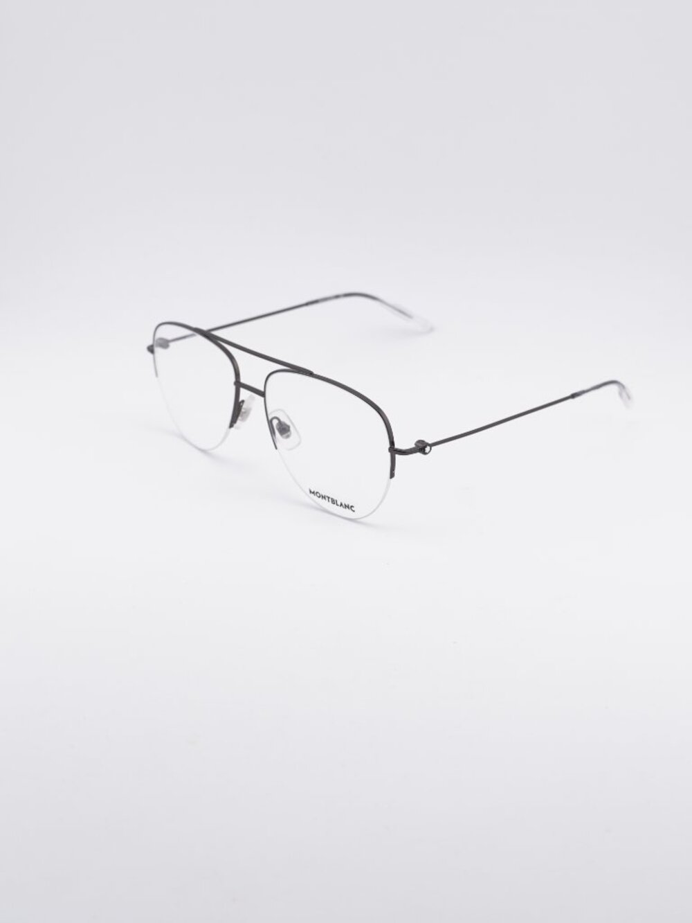 Montblanc MB0077O 001 Eyeglasses Grey 57mm Aviator Frame